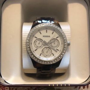 Beautiful Cheetah Print Women’s Fossil Watch